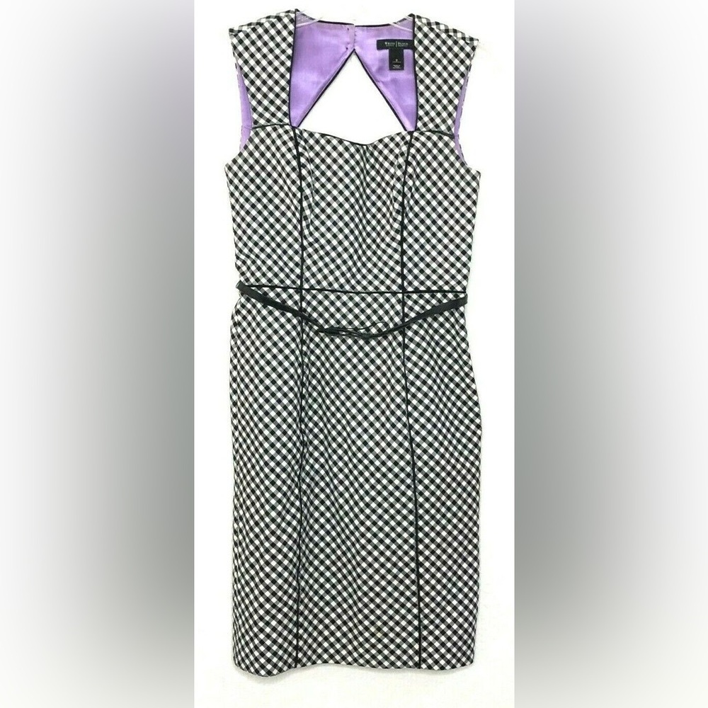 NWOT White House Black Market, Black White Checkered Dress Size 4